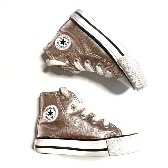 converse all star metallic rose gold